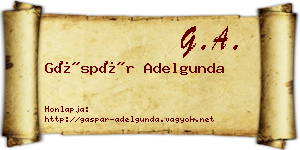 Gáspár Adelgunda névjegykártya